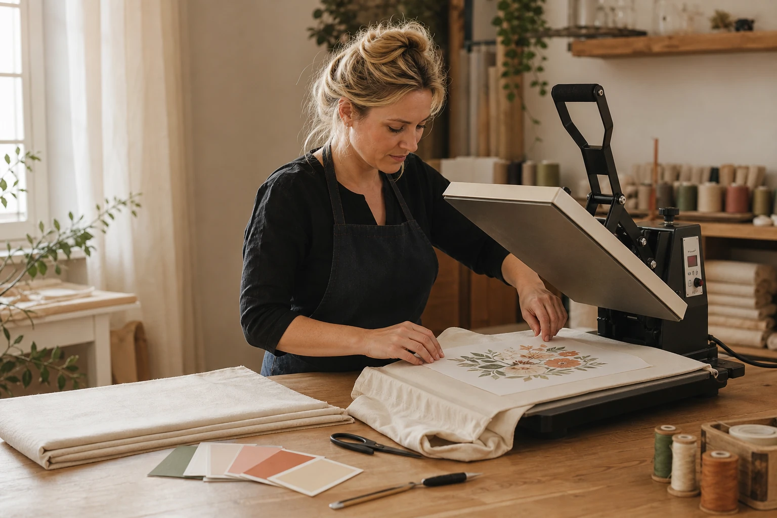 Personnalisation textile par sublimation à l’atelier