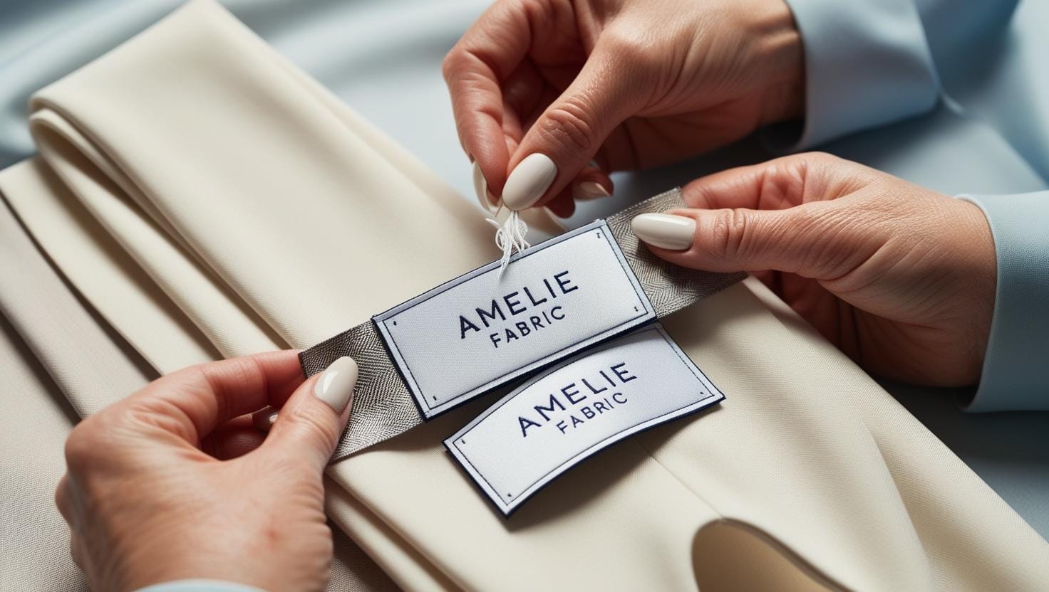 Pose d'étiquette sur vêtements Amélie Fabric